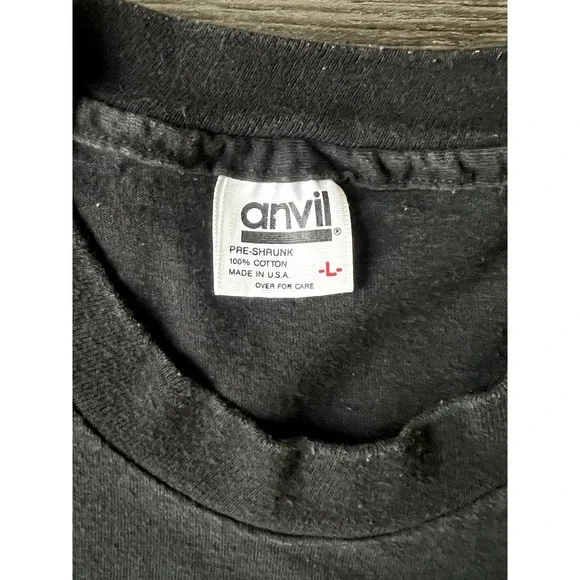 Men’s Vintage 90s Salem Big Face Michael Jordan Grail Anvil Black T-shirt L - Picture 7 of 7